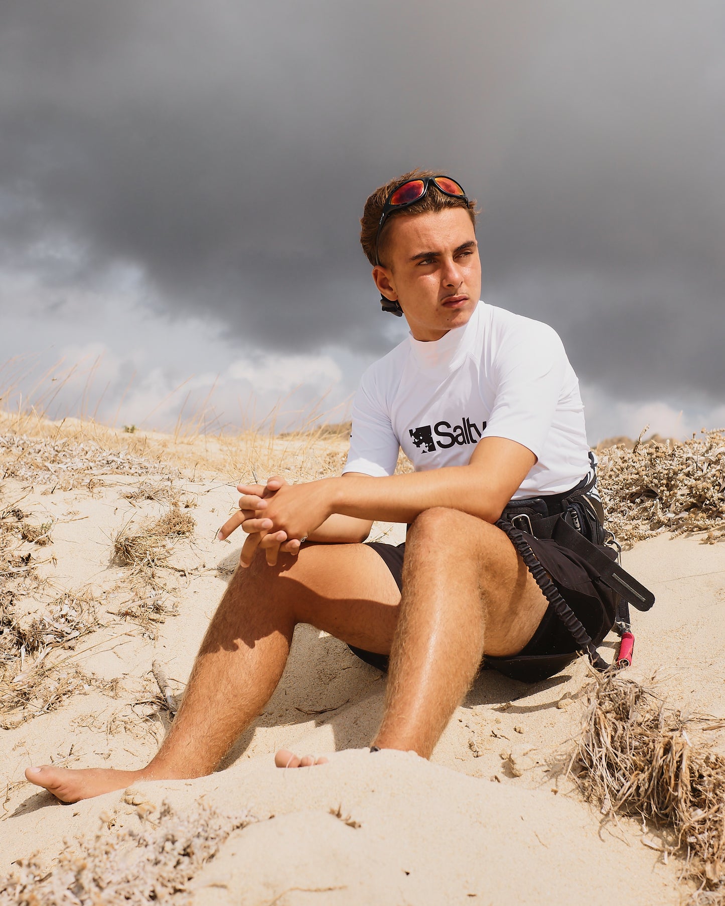 Rashguard Salty Man Short White