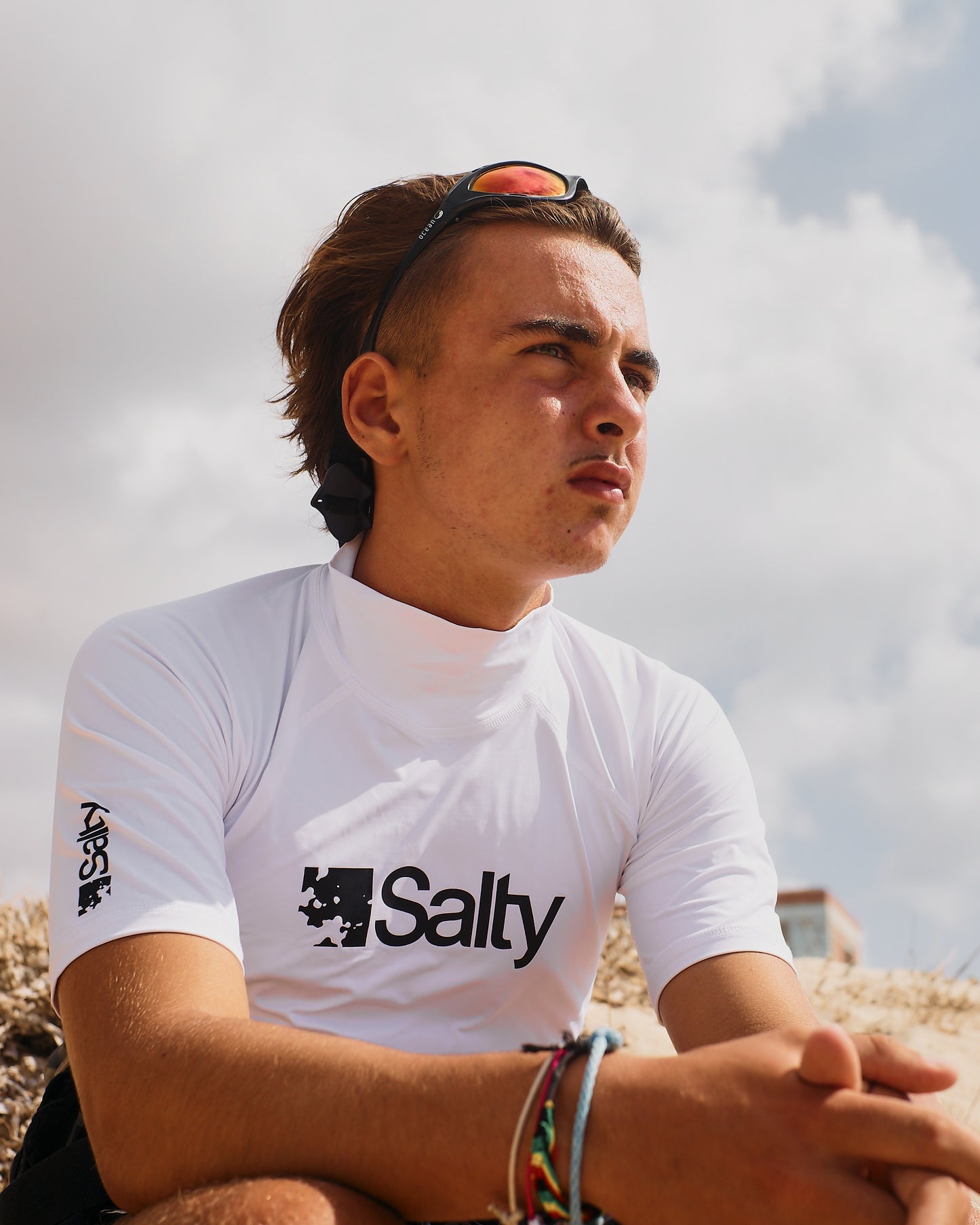 Rashguard Salty Man Short White