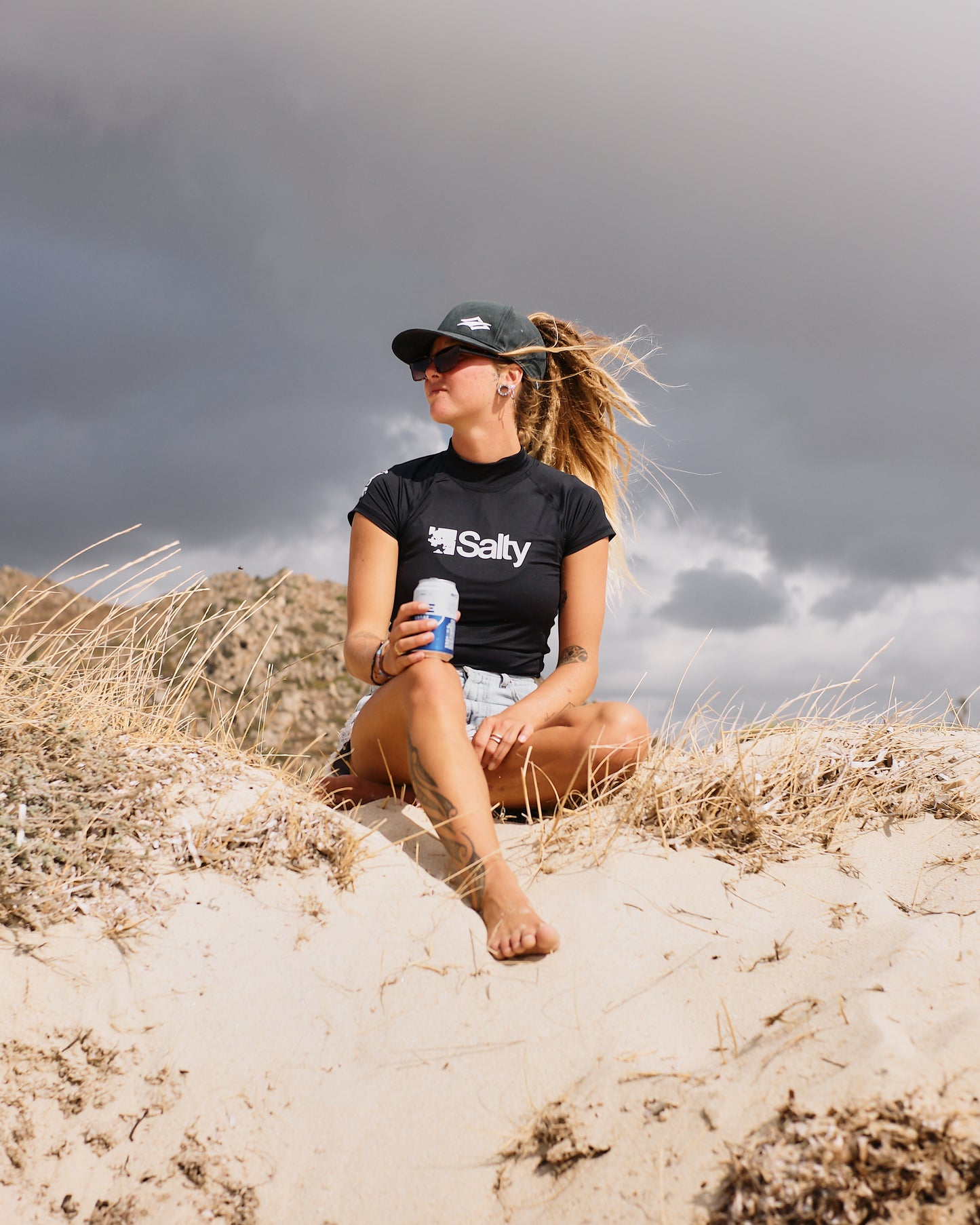 Rashguard Salty Woman Short Black