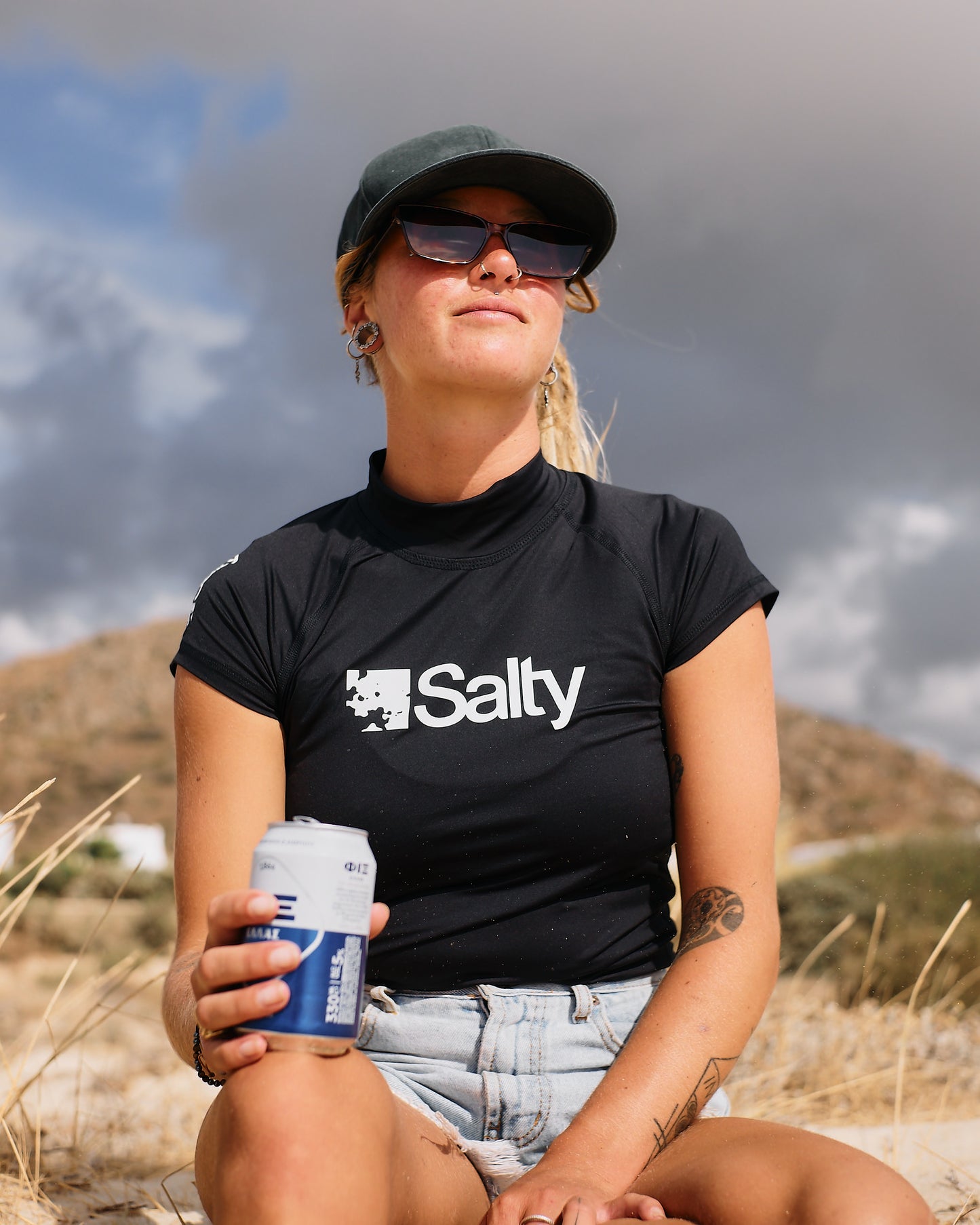 Rashguard Salty Woman Short Black