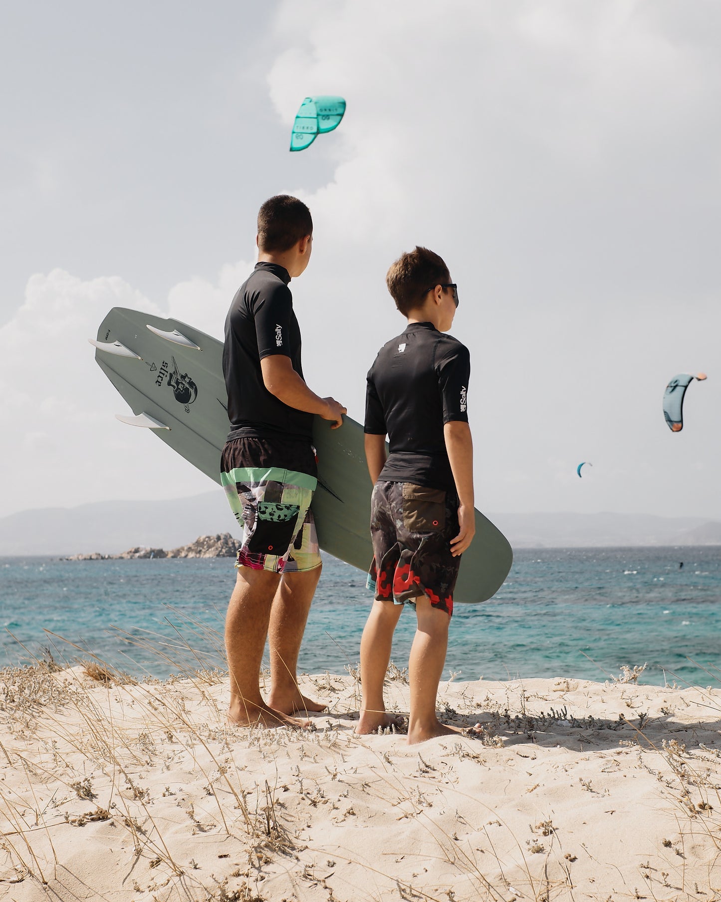 Rashguard Salty MAN SHORT BLACK