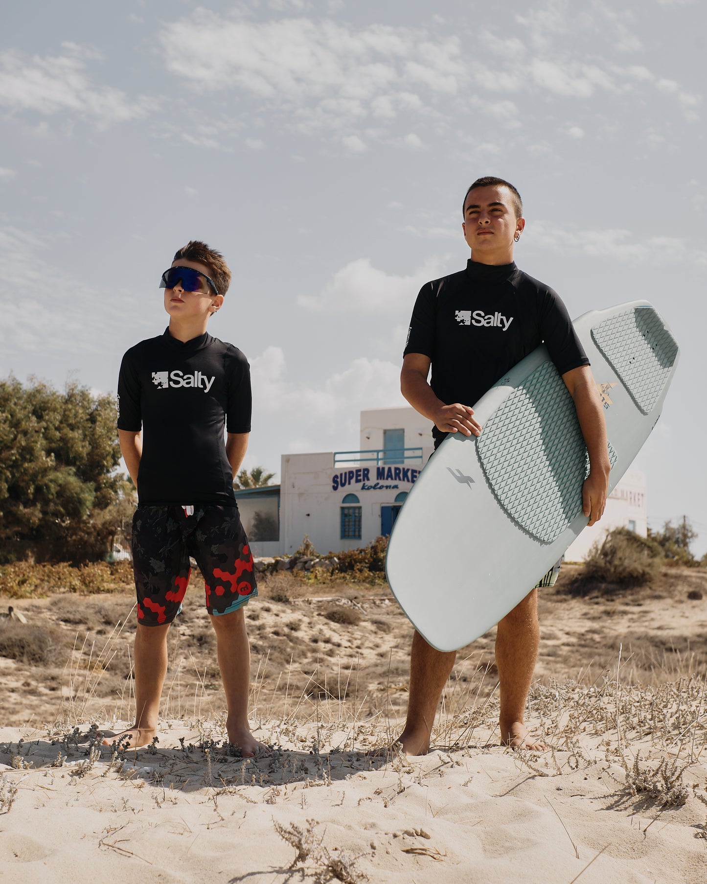 Rashguard Salty MAN SHORT BLACK