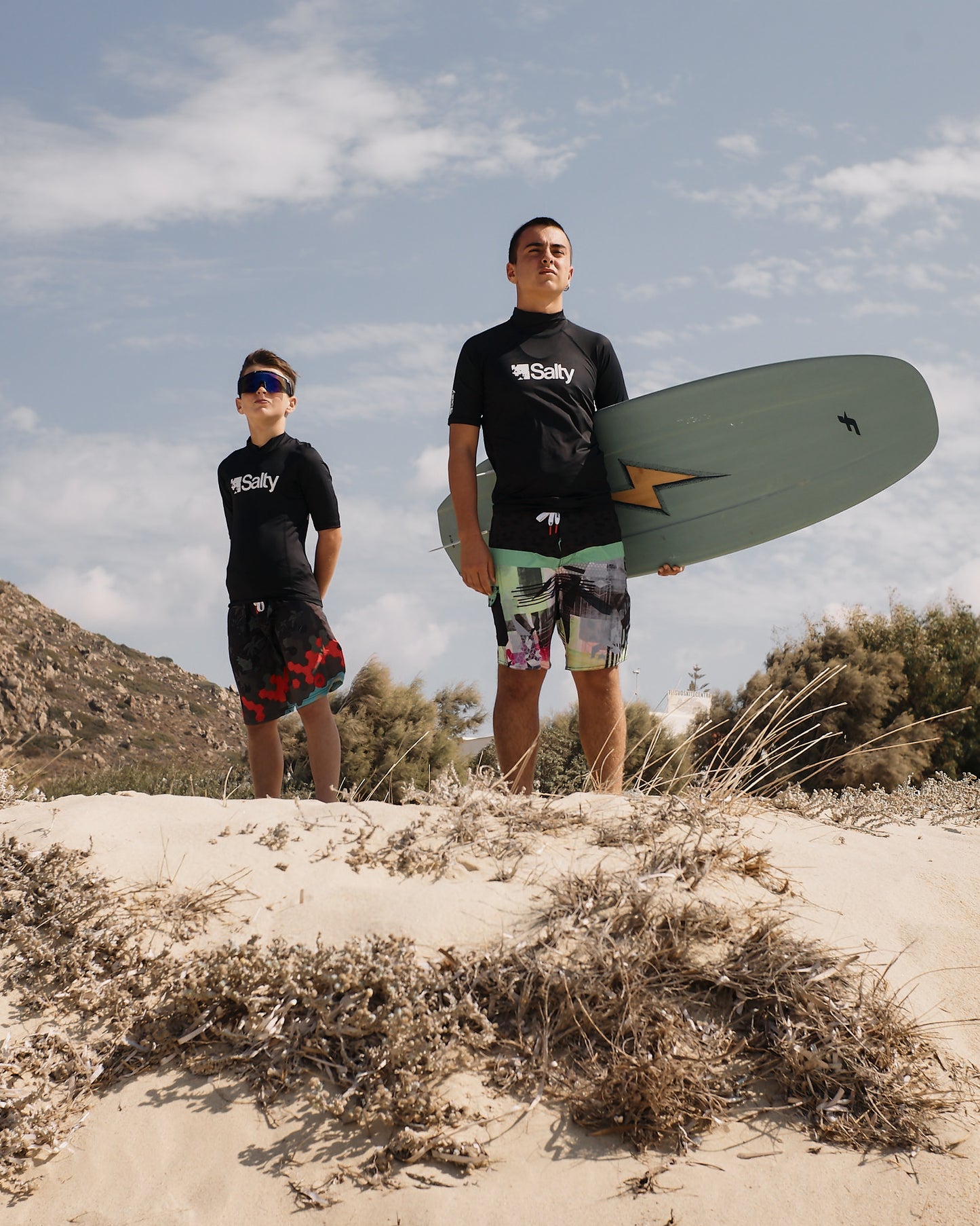 Rashguard Salty MAN SHORT BLACK