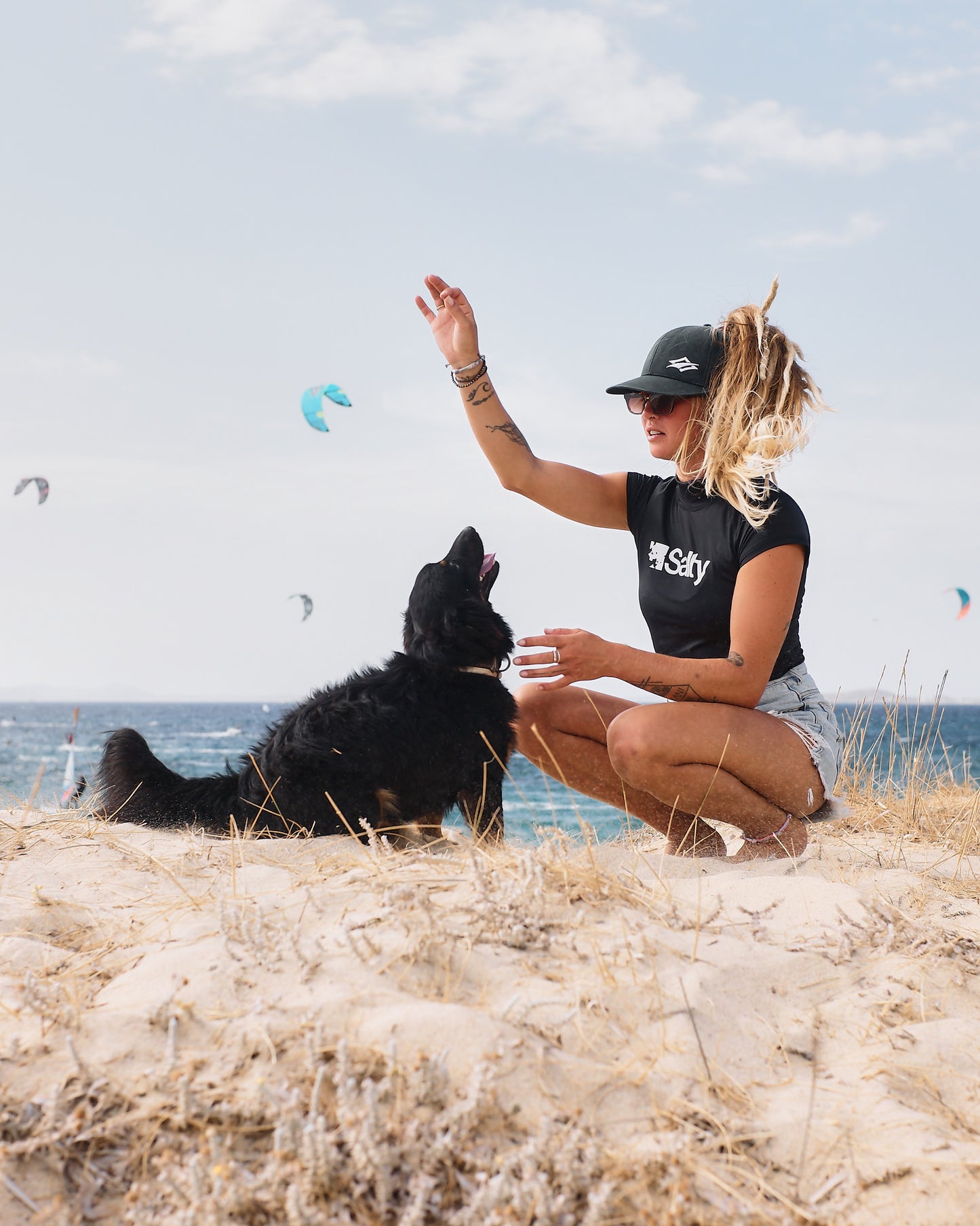 Rashguard Salty Woman Short Black