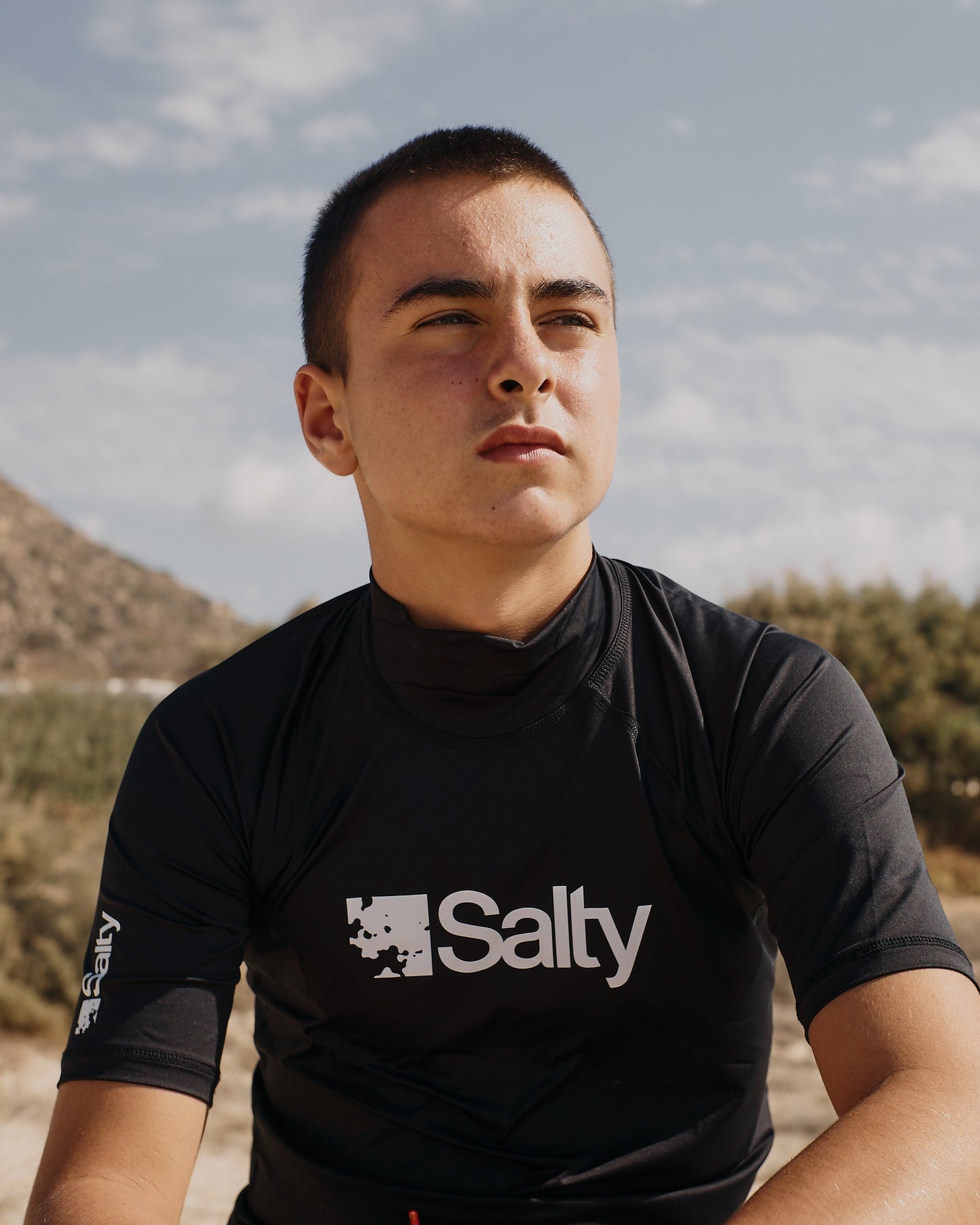 Rashguard Salty MAN SHORT BLACK