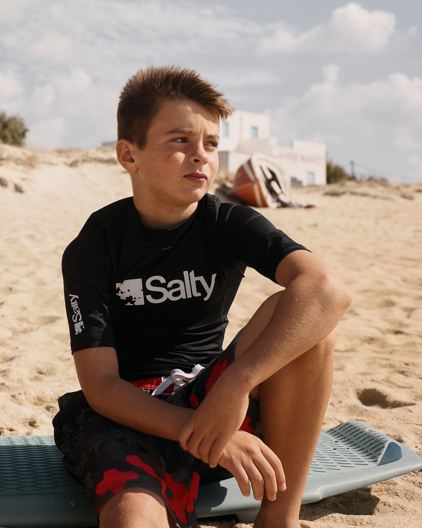 Rashguard Salty Kids Short Black