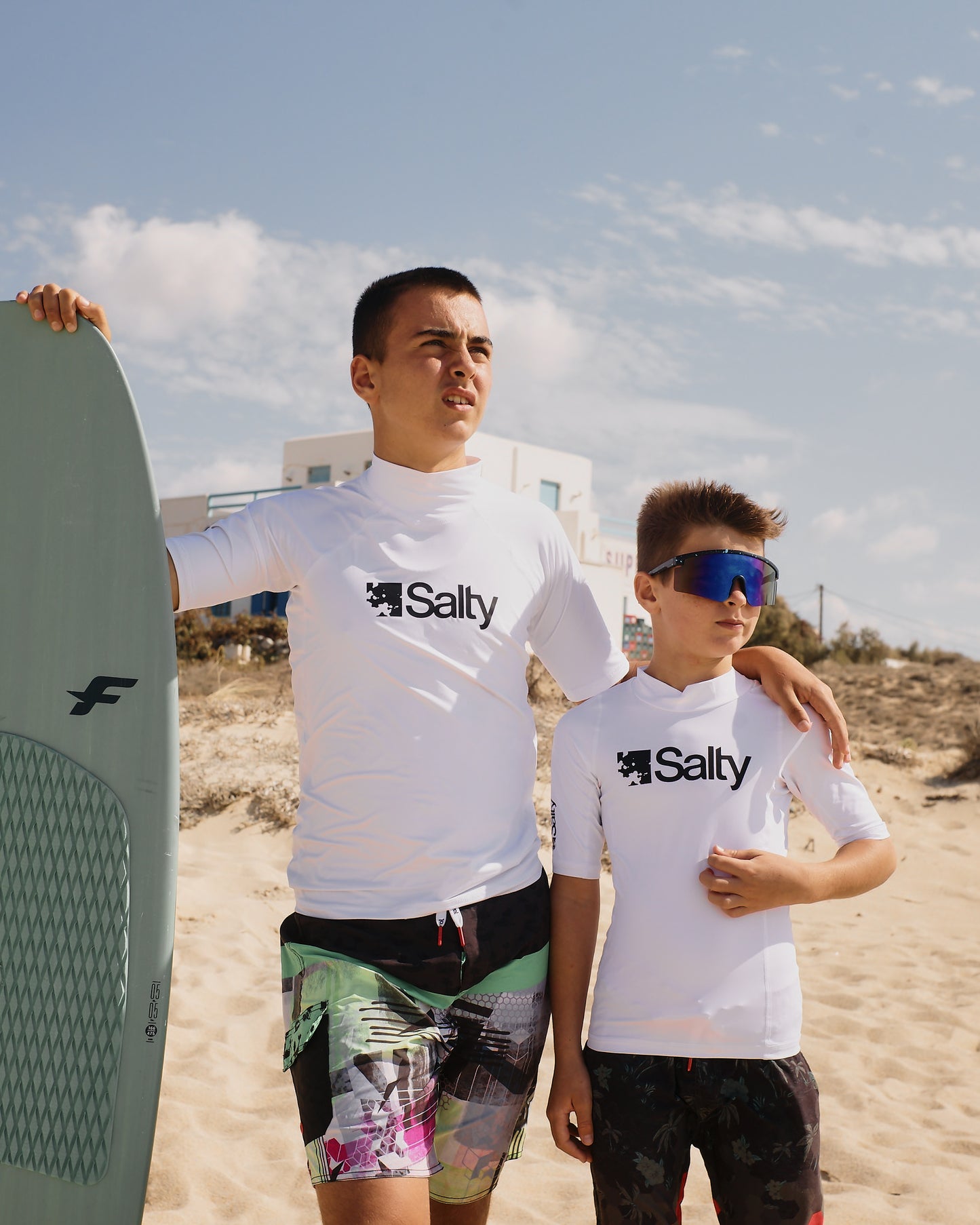 Rashguard Salty Kids Short White