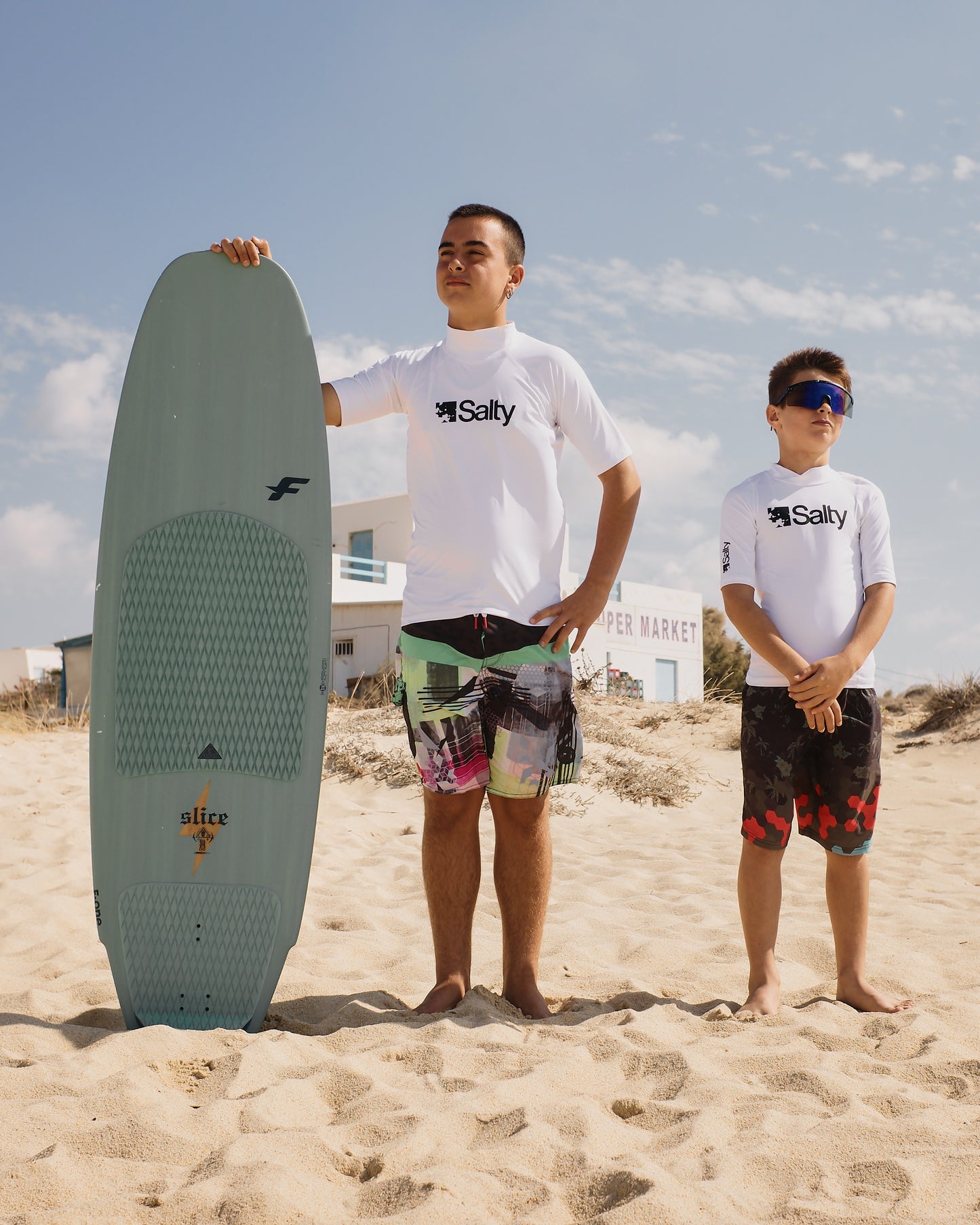 Rashguard Salty Kids Short White
