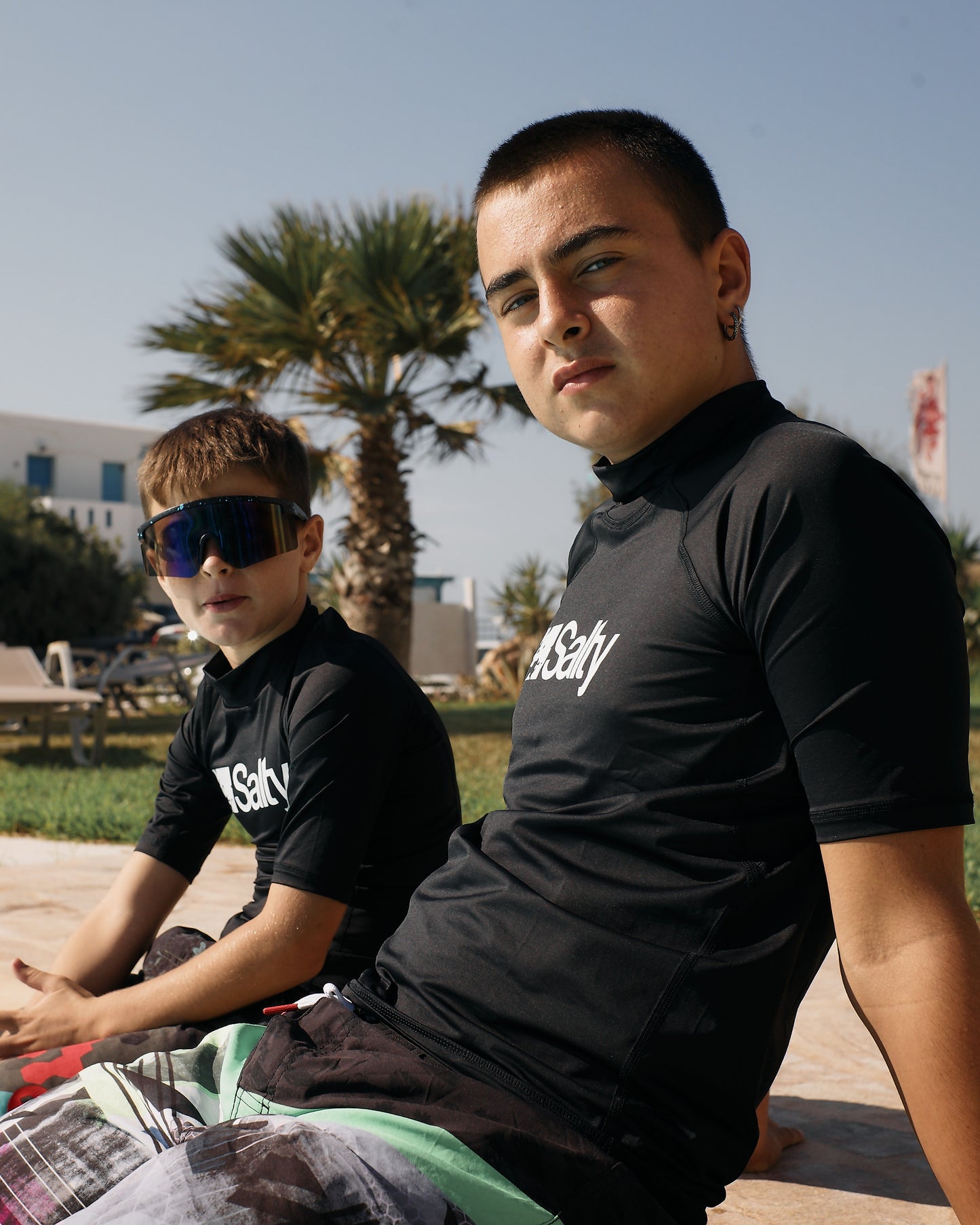 Rashguard Salty MAN SHORT BLACK