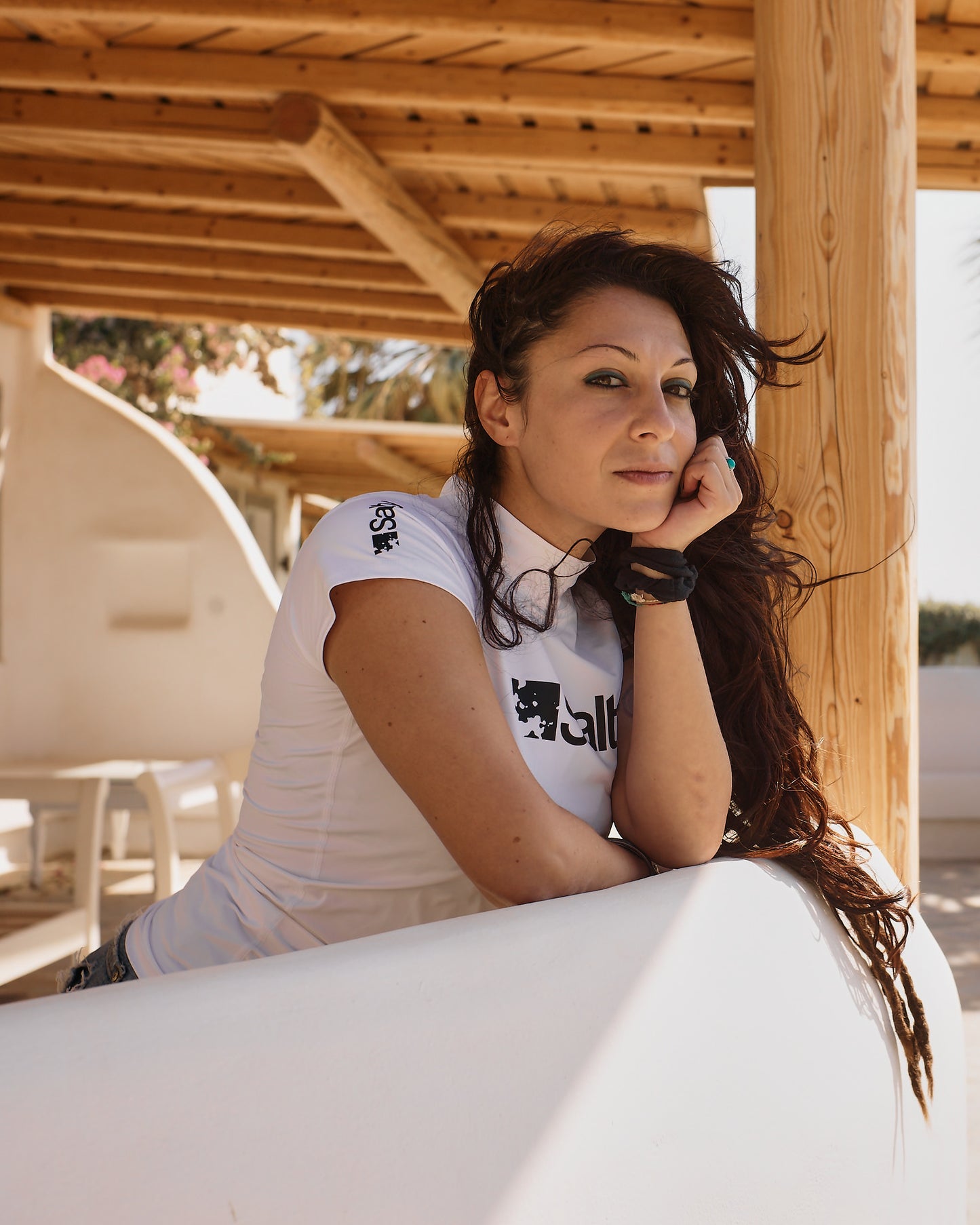 Rashguard Salty Woman Short White