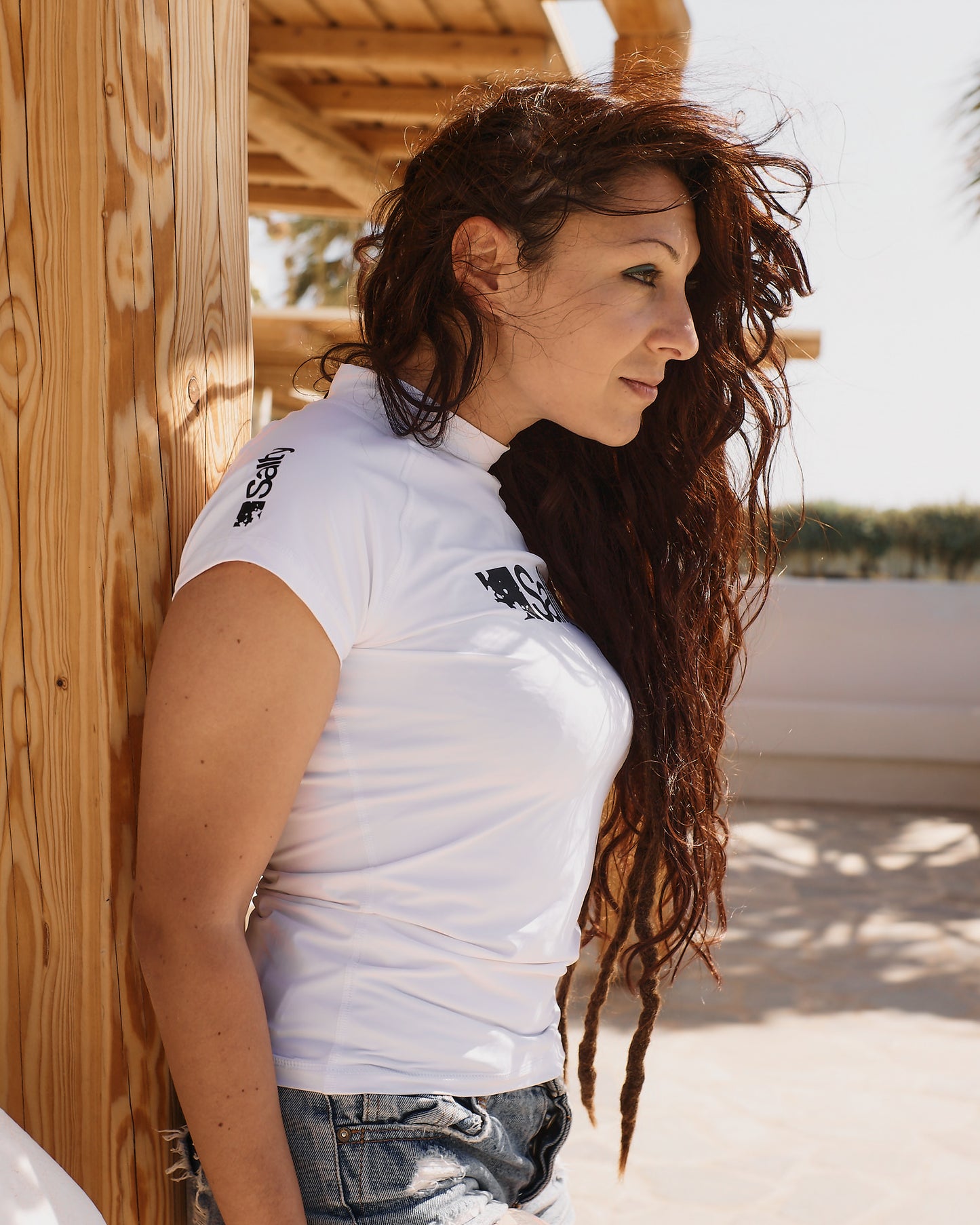 Rashguard Salty Woman Short White