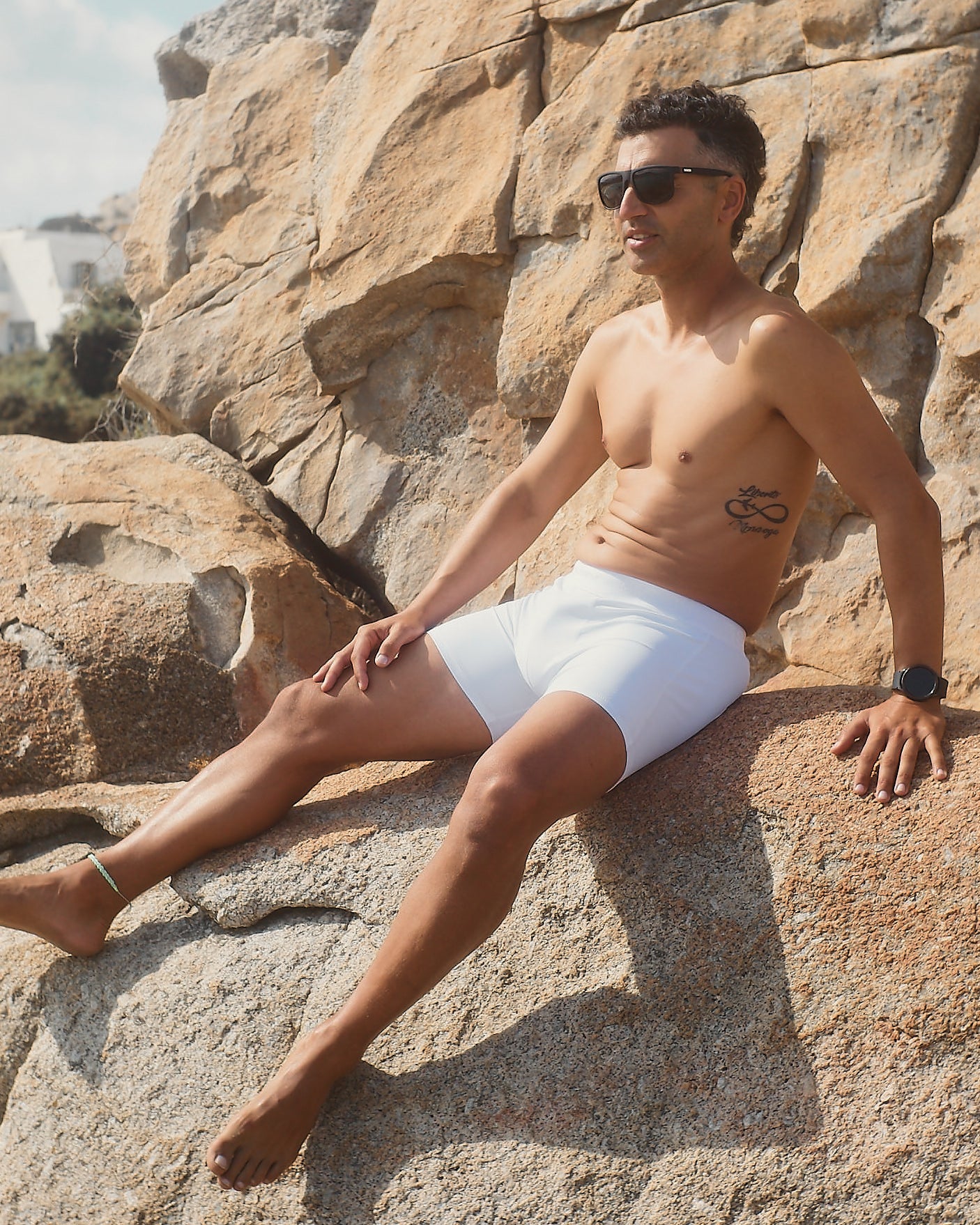 Salty Swimming Shorts White