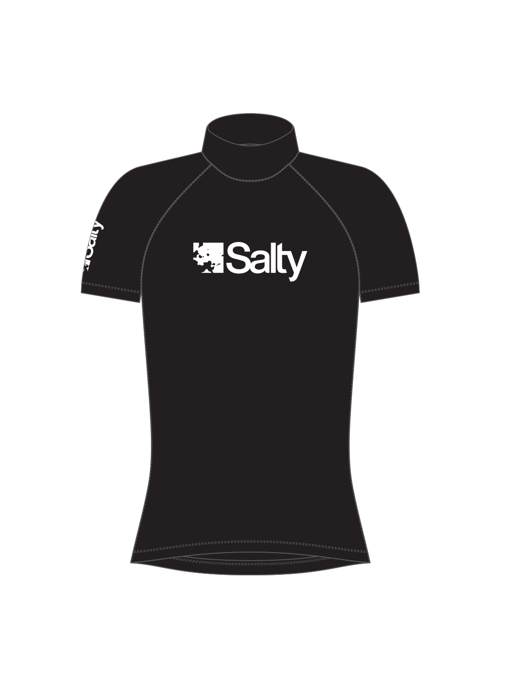 Rashguard Salty Woman Short Black