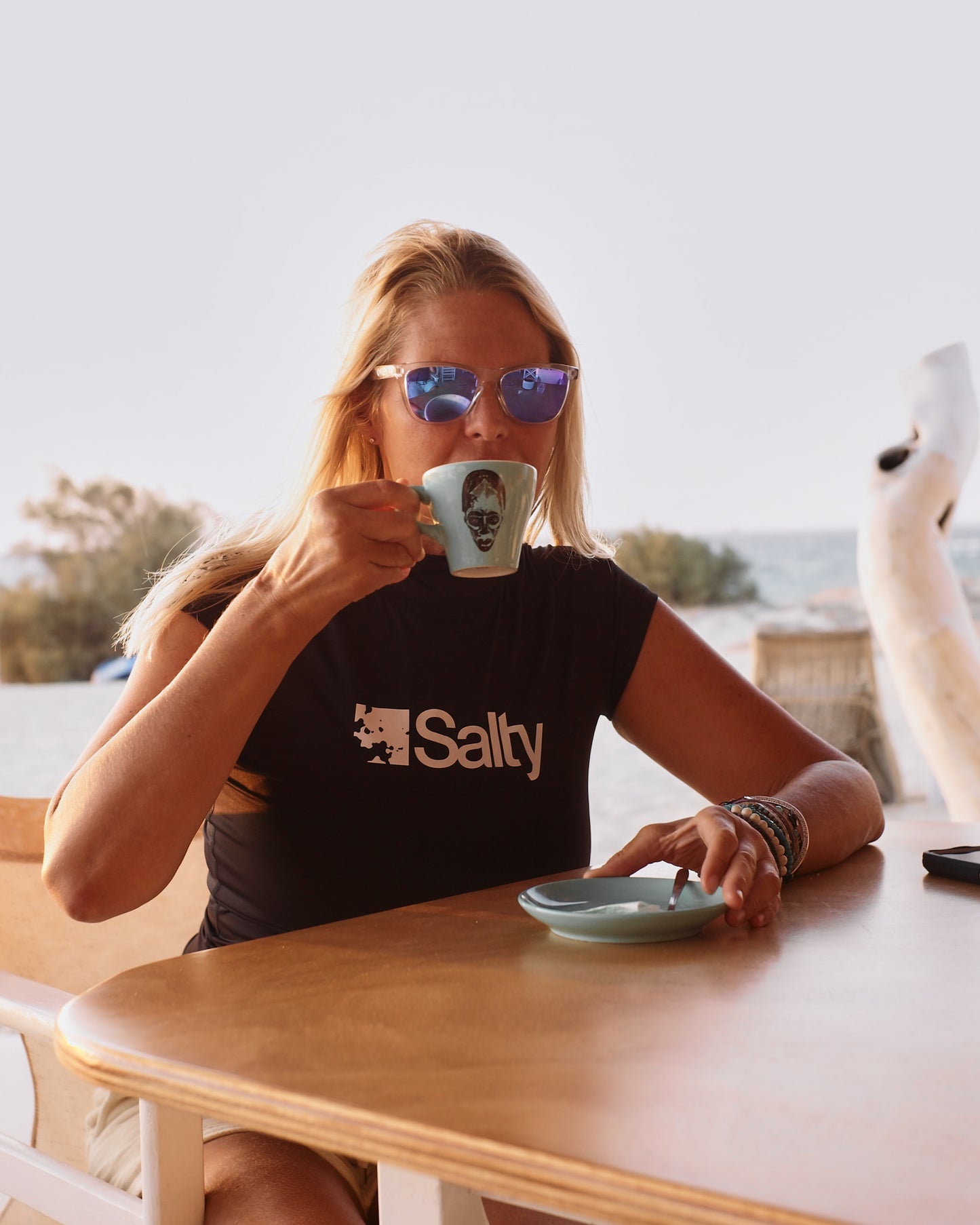 Rashguard Salty Woman Short Black