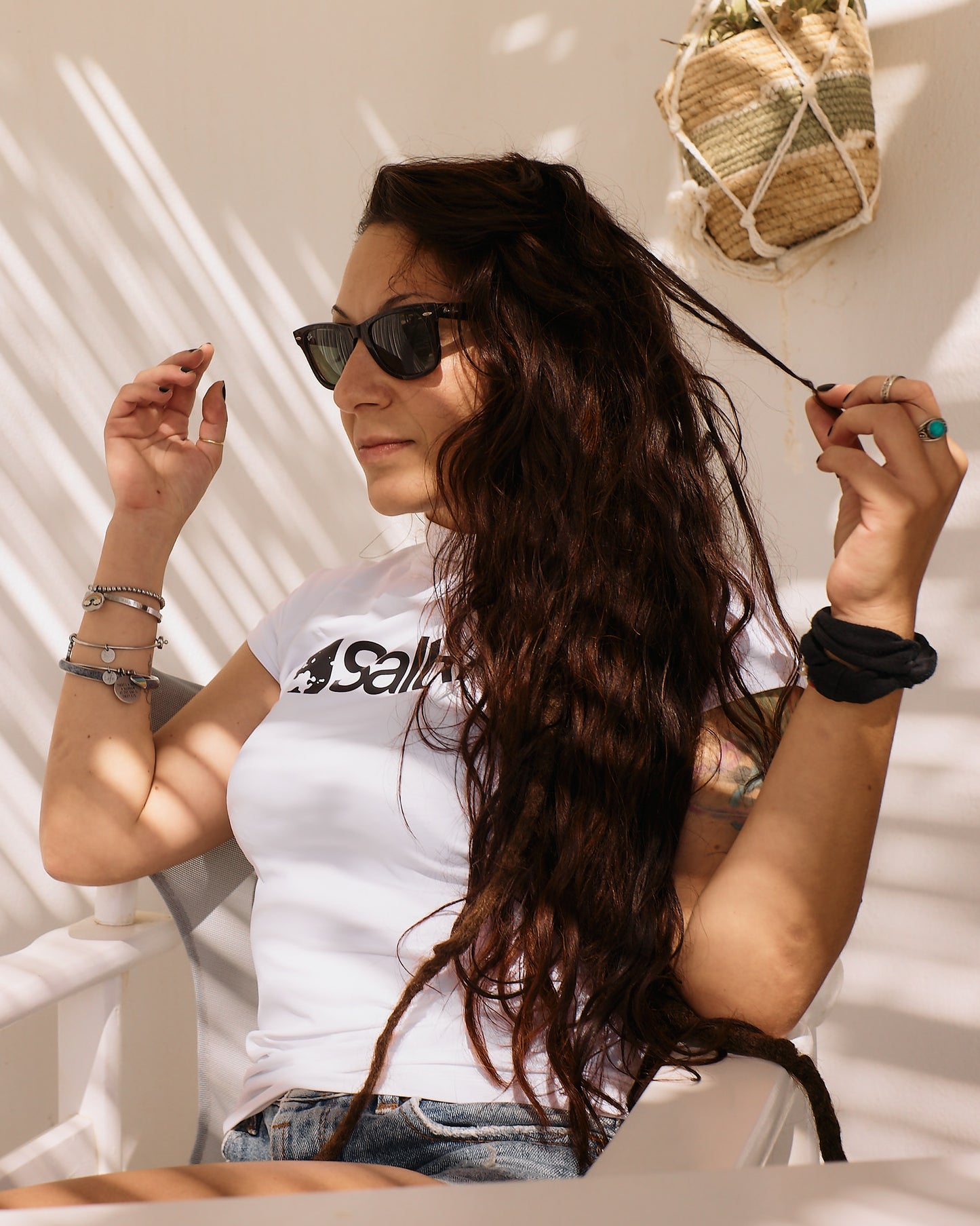 Rashguard Salty Woman Short White