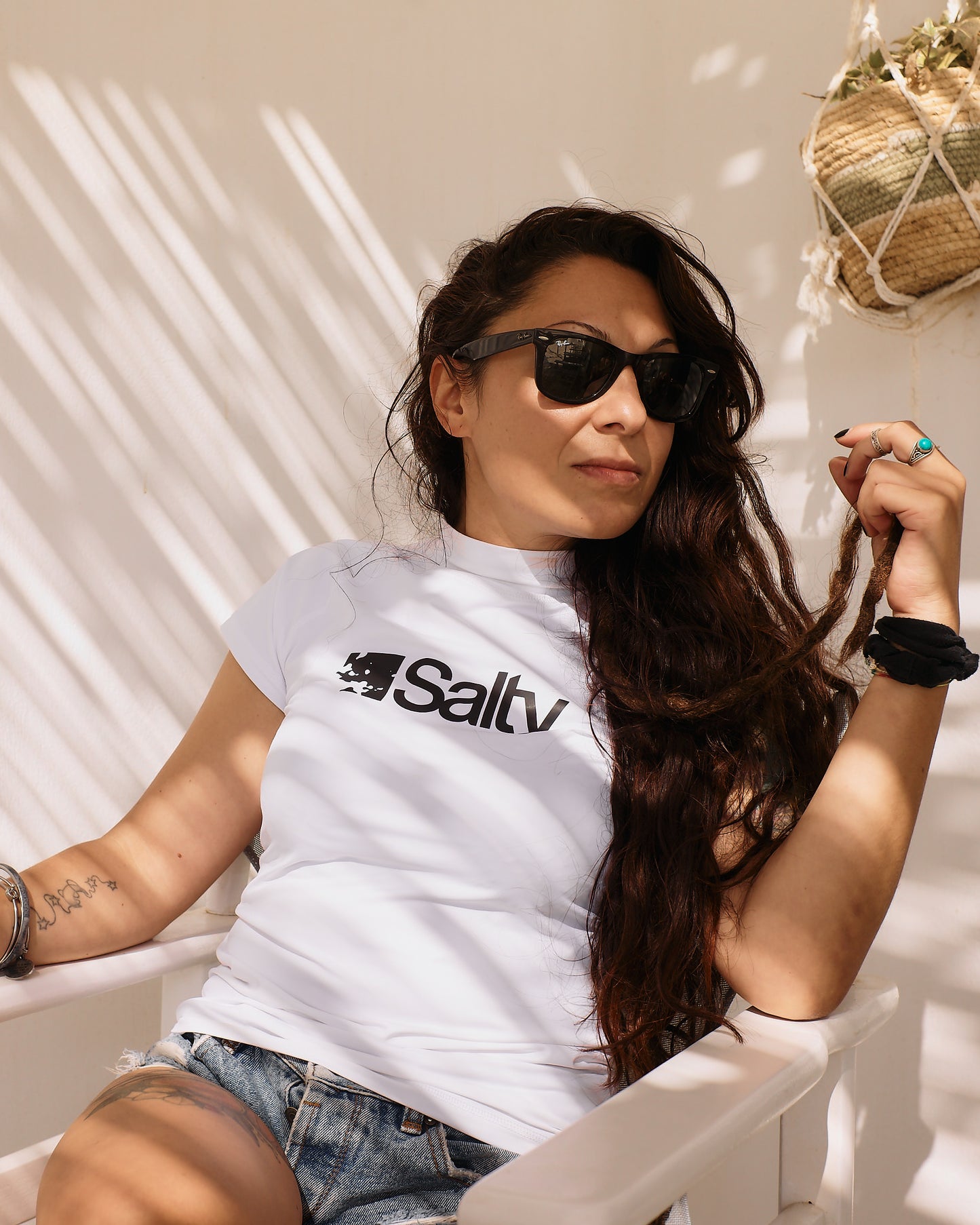 Rashguard Salty Woman Short White