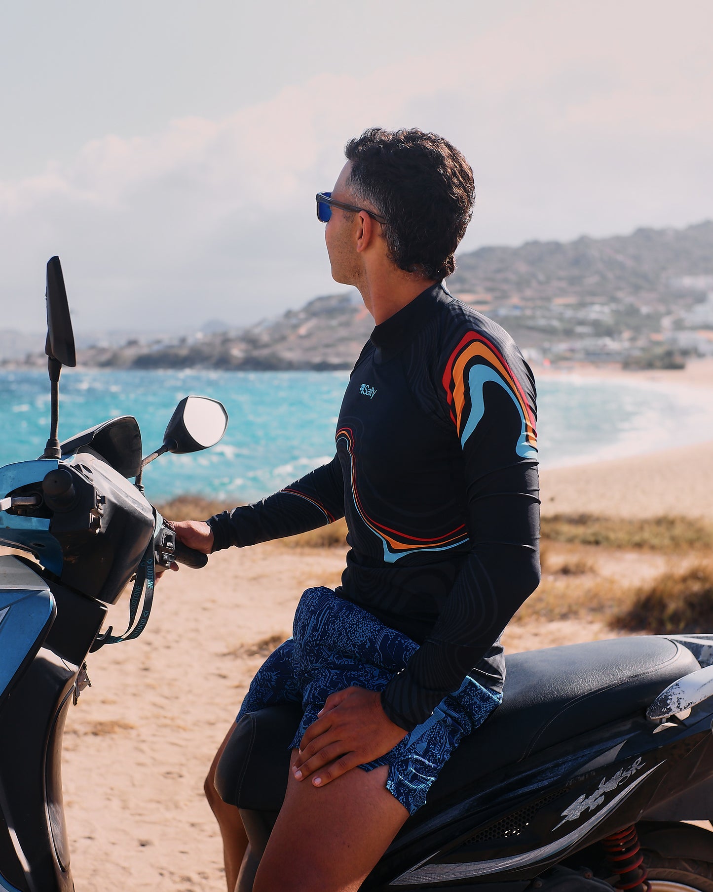 Rashguard Abstract_black wave