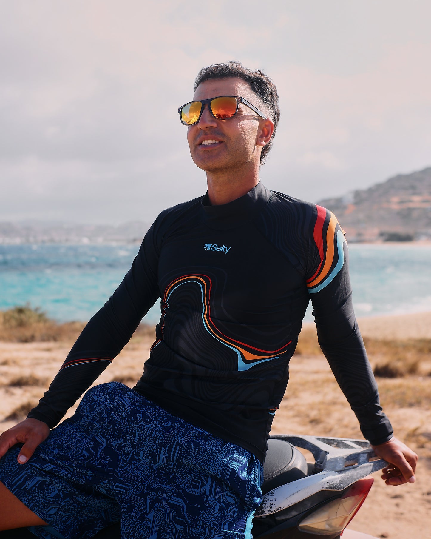 Rashguard Abstract_black wave