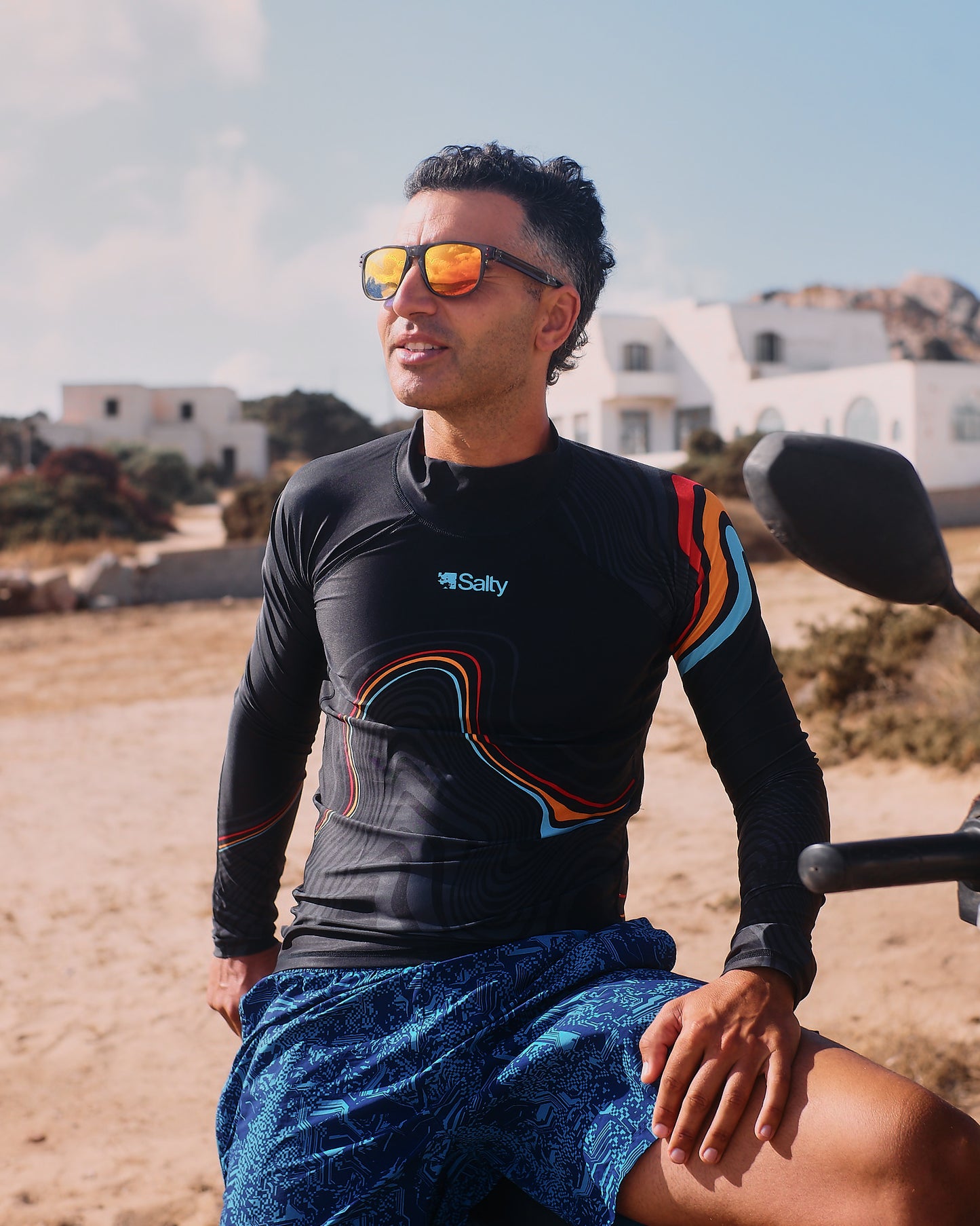 Rashguard Abstract_black wave