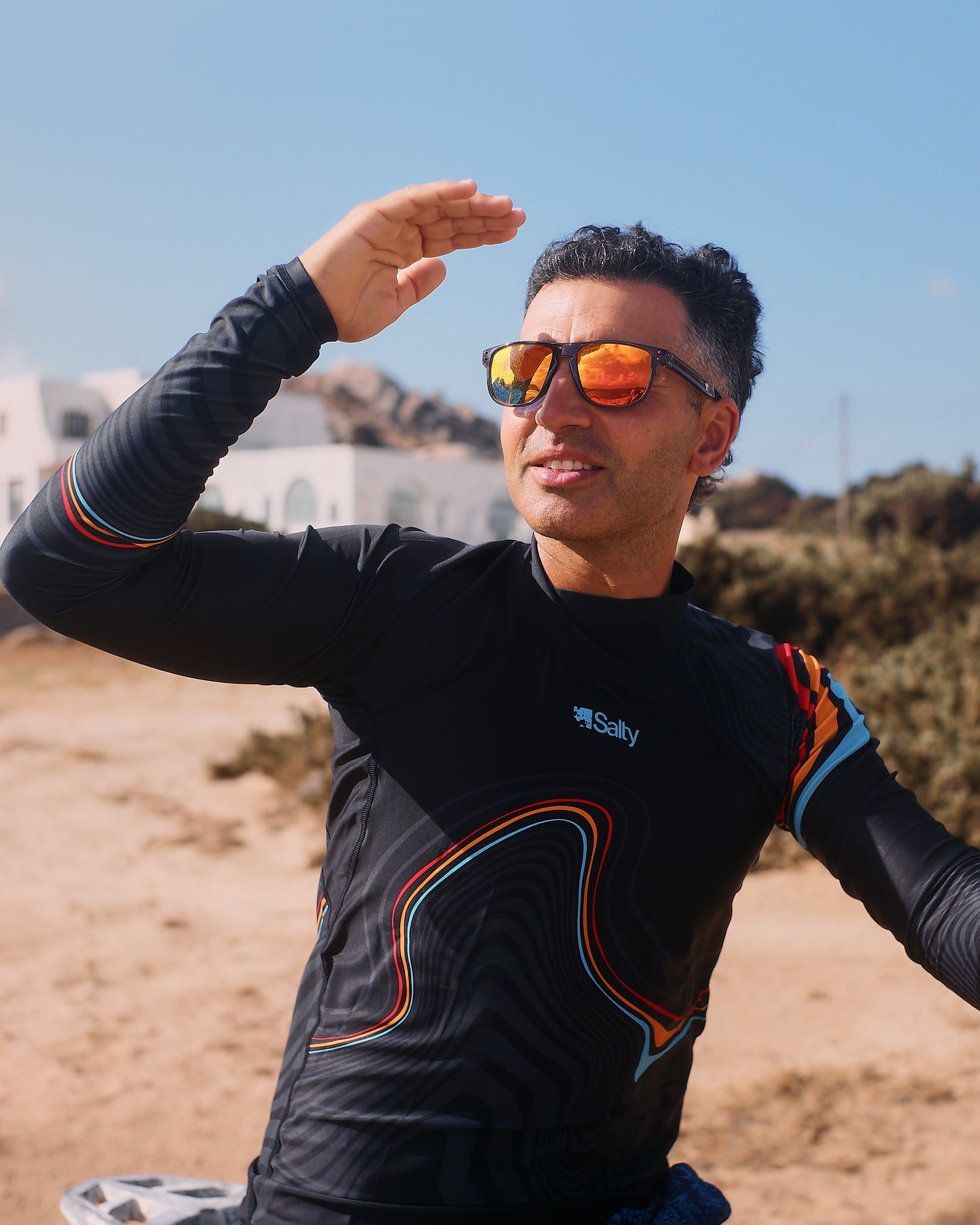 Rashguard Abstract_black wave
