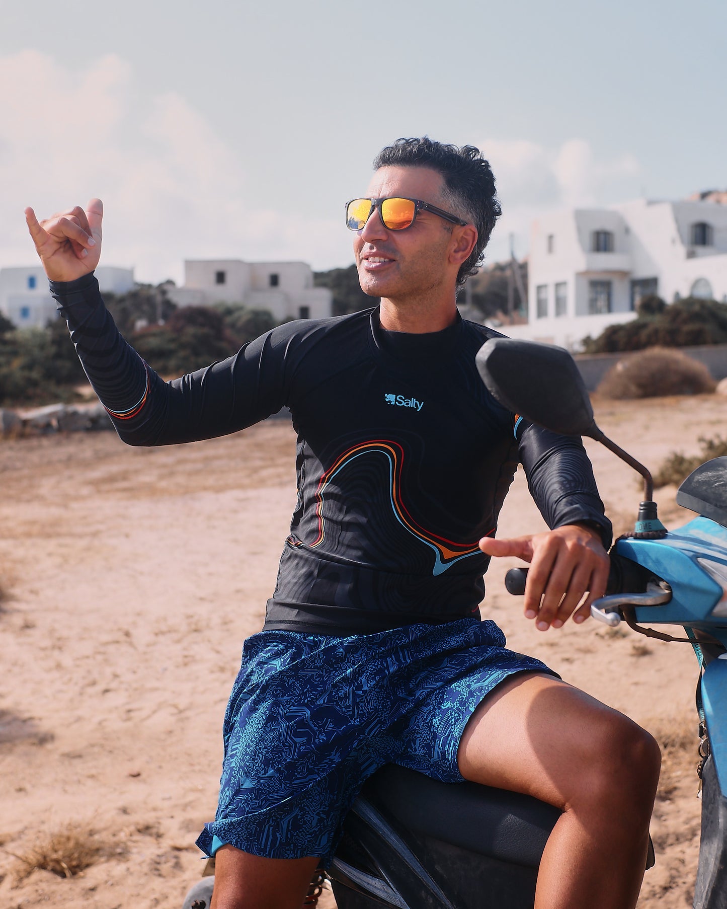 Rashguard Abstract_black wave