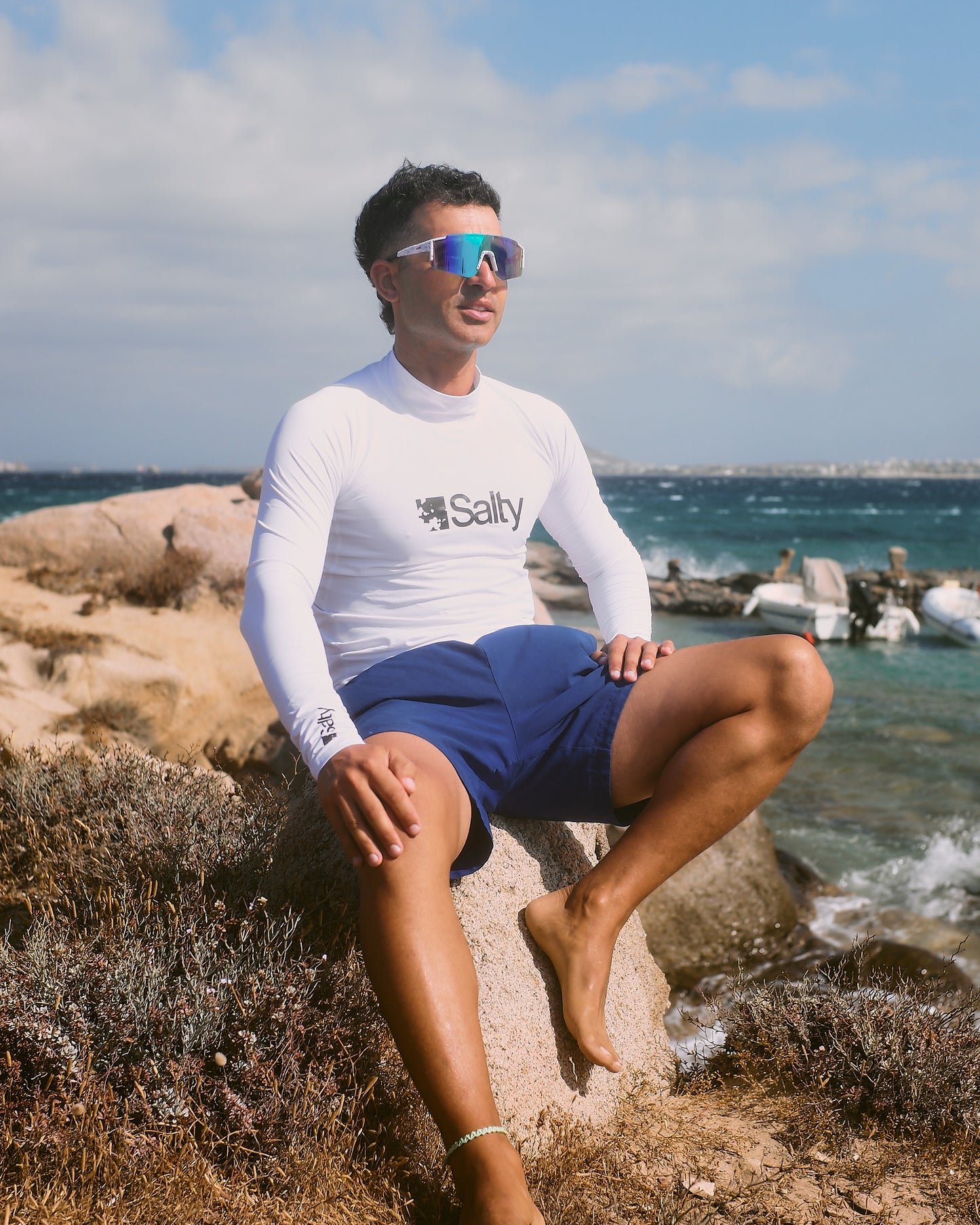 Rashguard Salty Man Long White