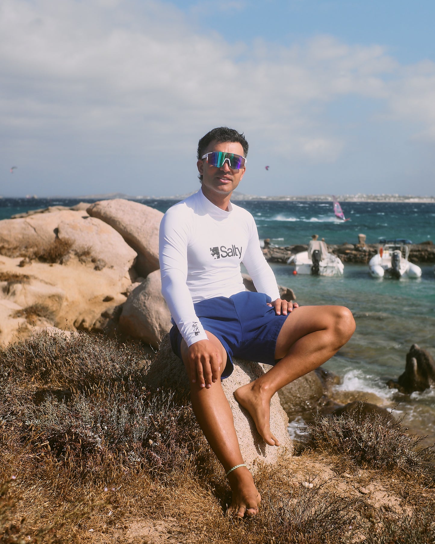 Rashguard Salty Man Long White