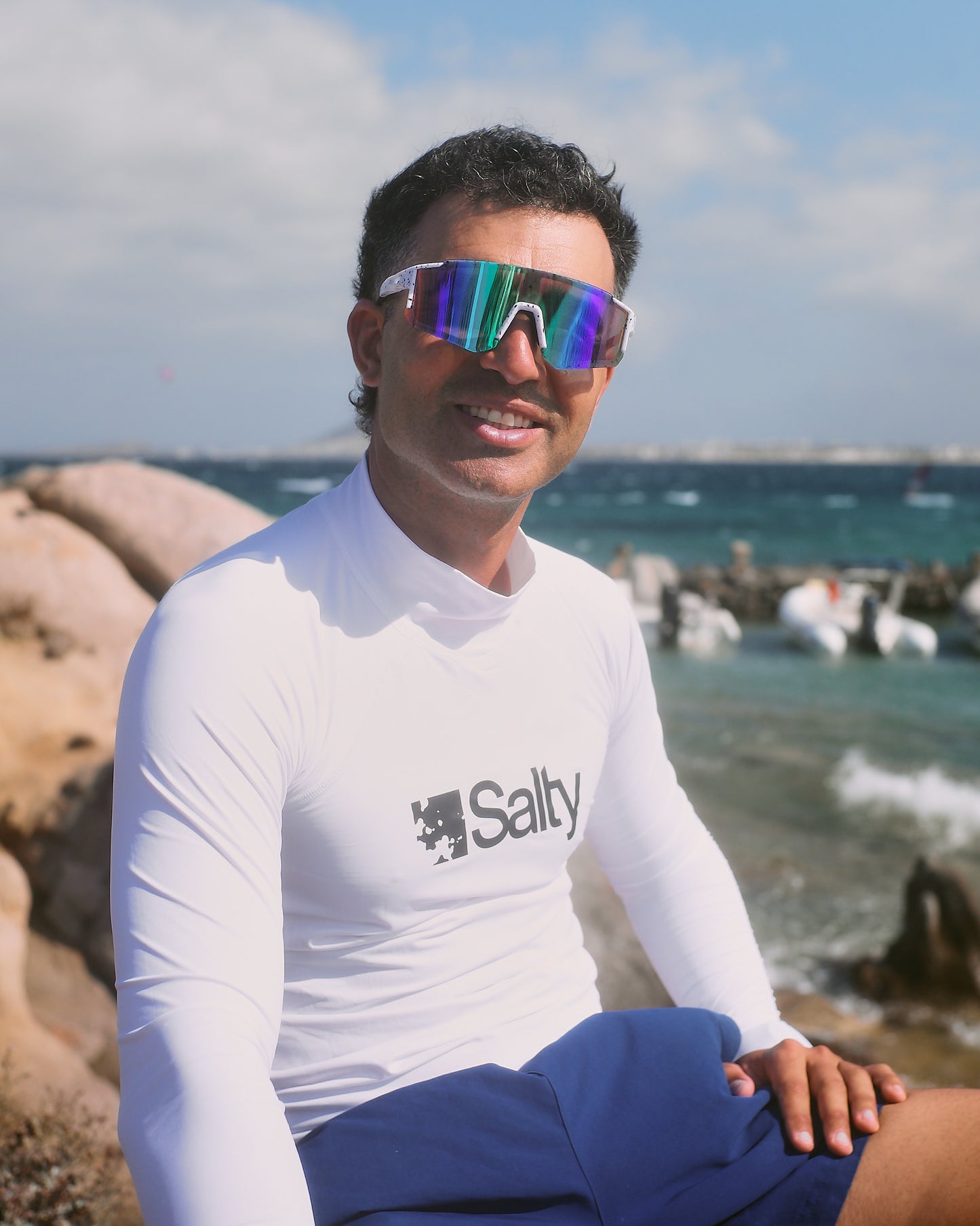 Rashguard Salty Man Long White