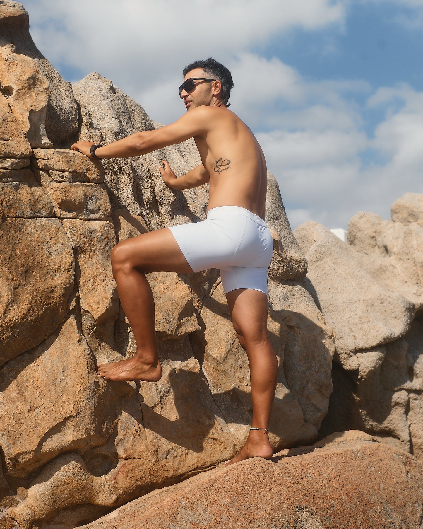 Salty Swimming Shorts White