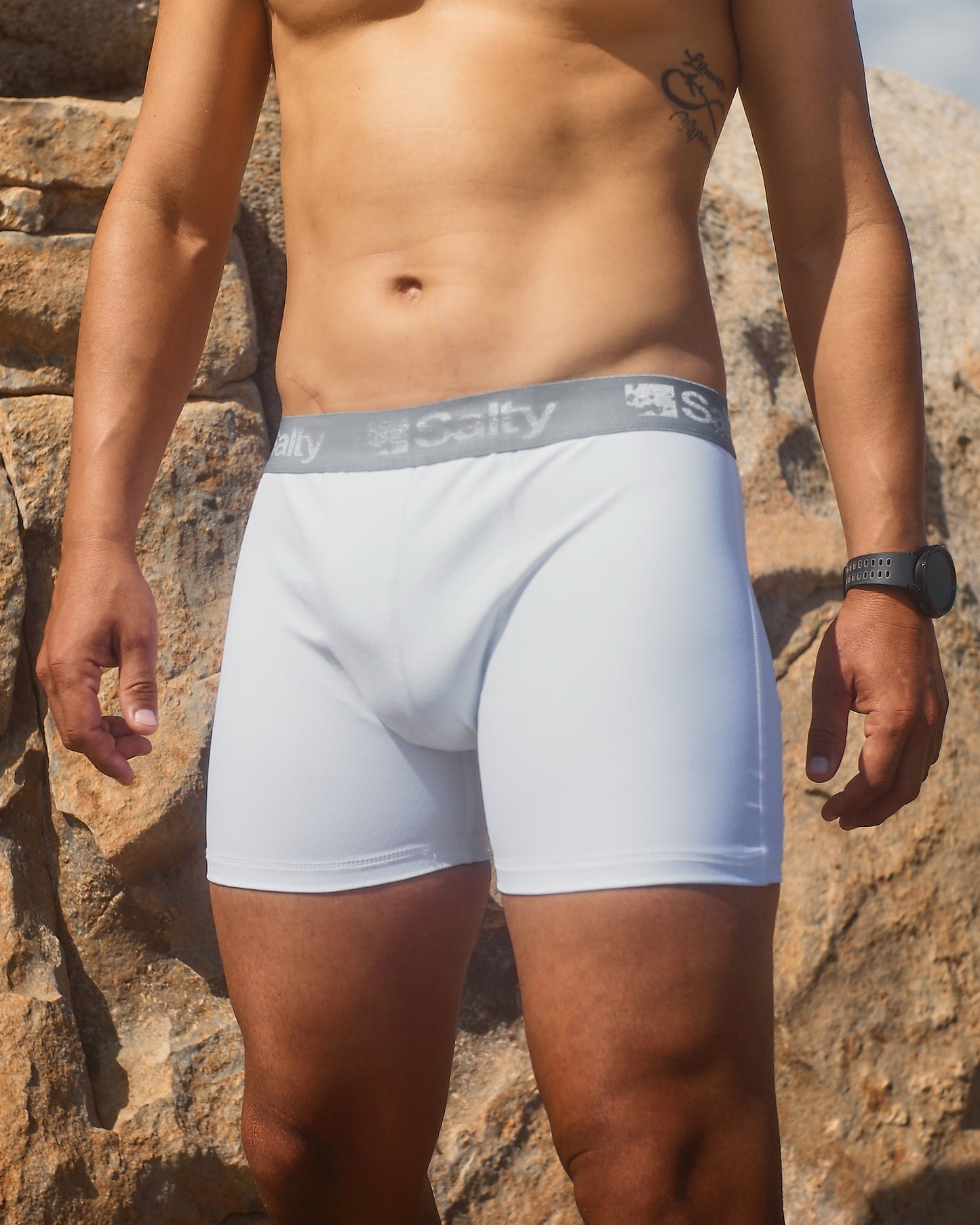 Salty Swimming Shorts White/Grey