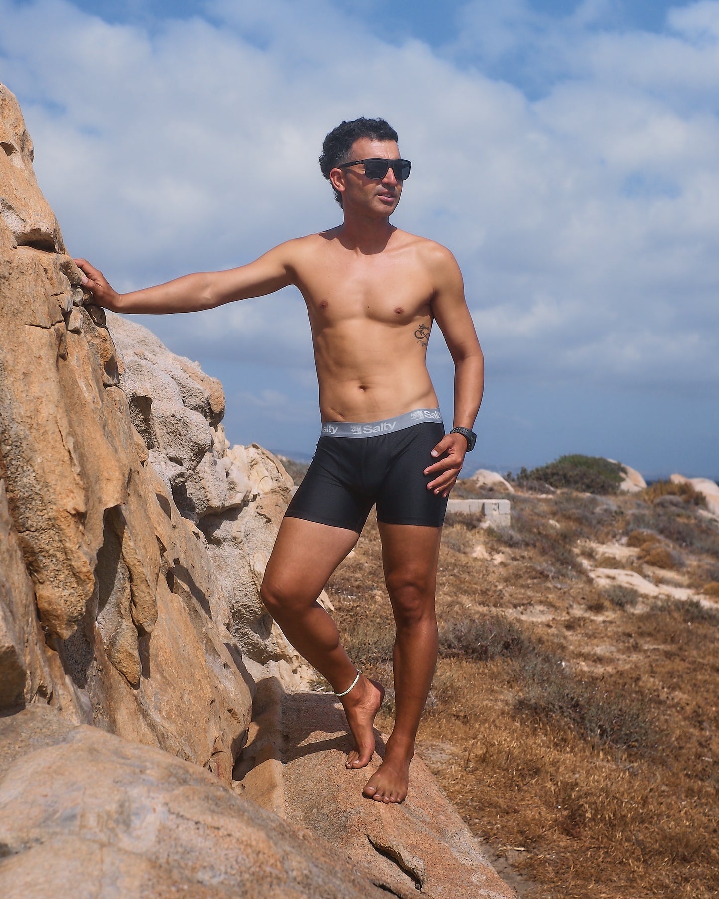 Salty Swimming Shorts Black/Grey