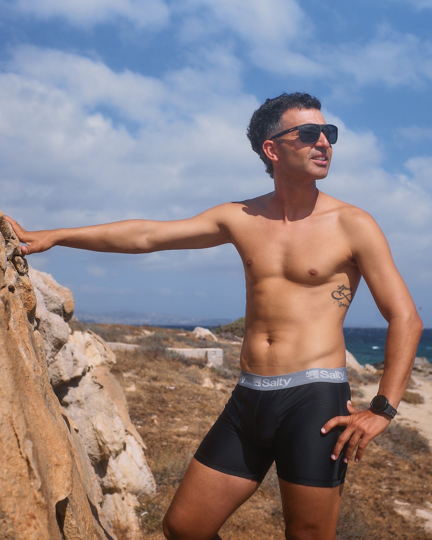 Salty Swimming Shorts Black/Grey