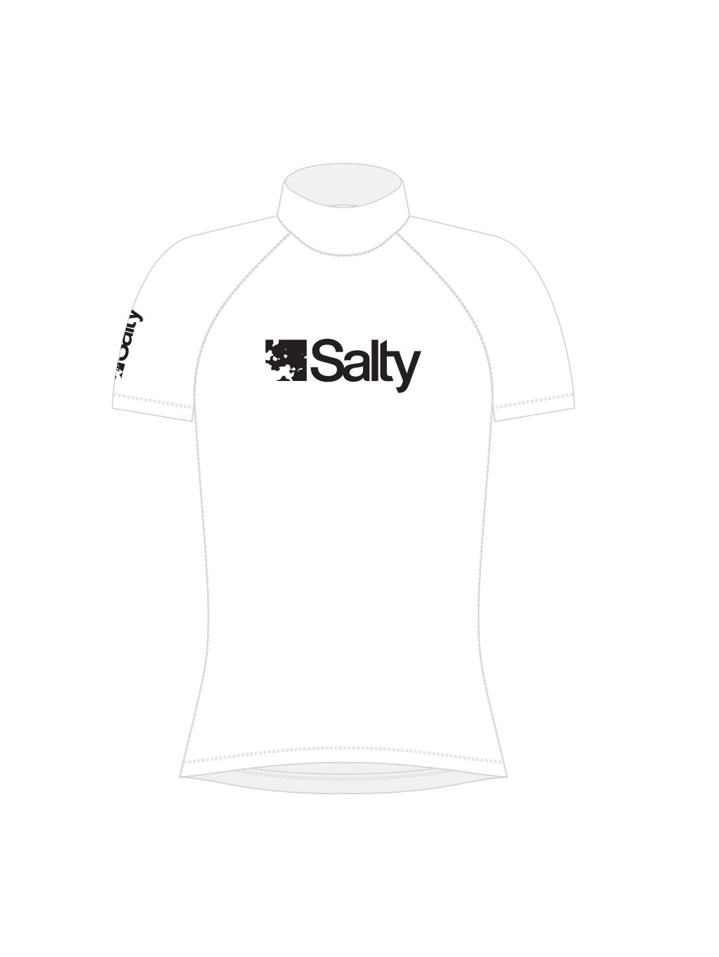 Rashguard Salty Woman Short White