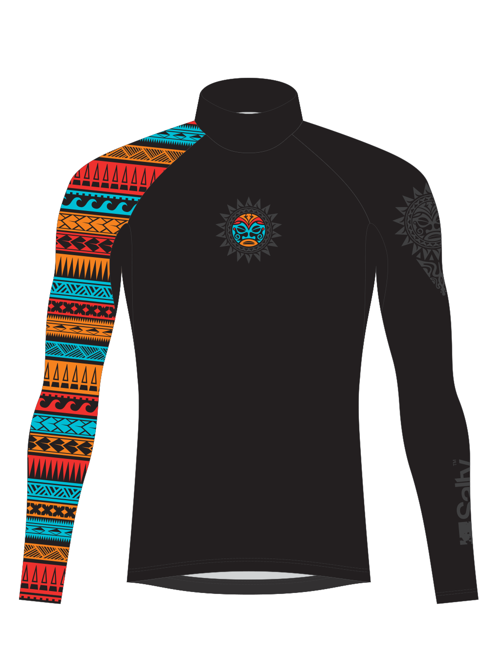 Rashguard Abstract_red ornament