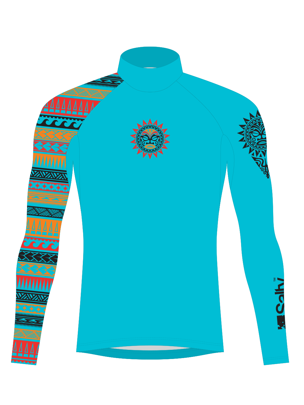 Rashguard Abstract_ornament blue