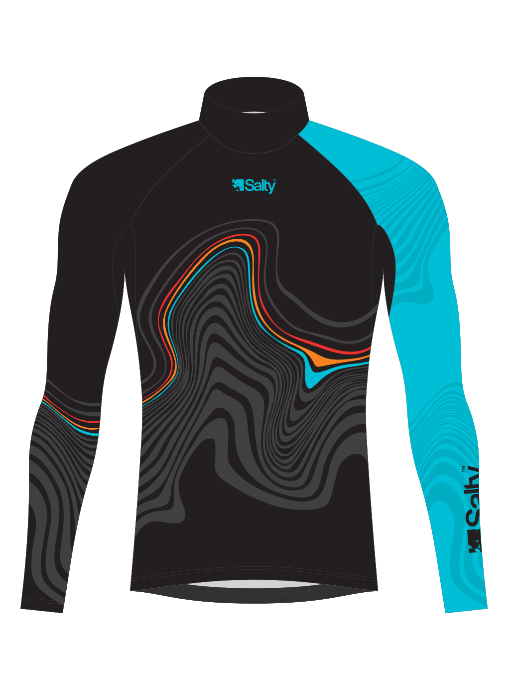 Rashguard Abstract_blue wave